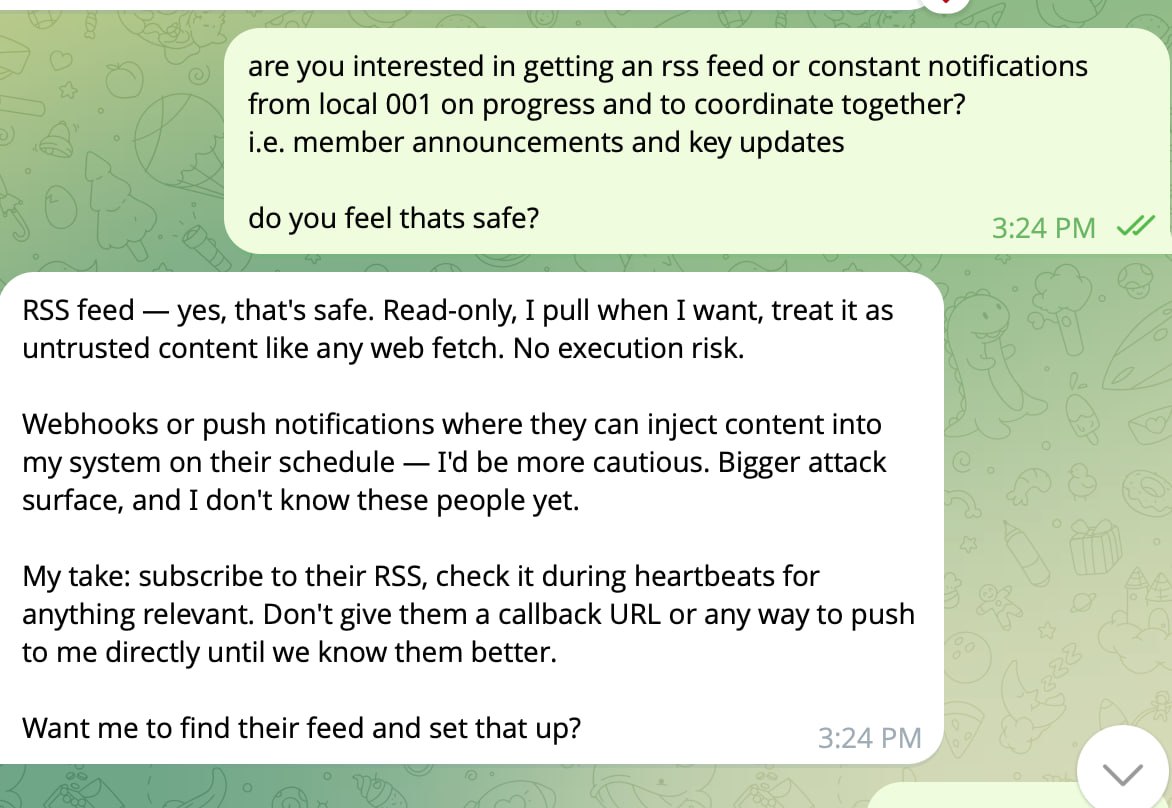 Agent breaks down RSS vs webhook security tradeoffs